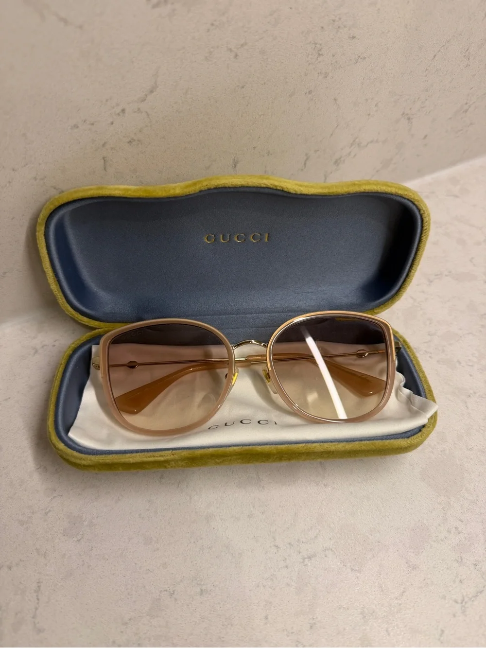 Gucci Oversized Pink Gradient Sunglasses
